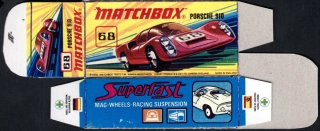 Replika Box - Matchbox Superfast - No.68 Porsche 910