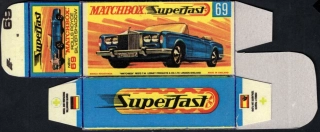 Replika Box - Matchbox Superfast - No.69 Rolls Royce Silver Shadow