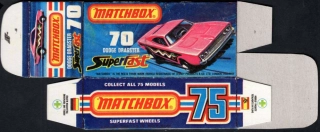 Replika Box - Matchbox Superfast - No.70 Dodge Dragster