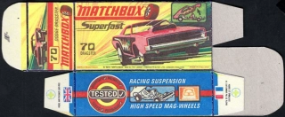 Replika Box - Matchbox Superfast - No.70 Dodge Dragster