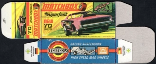 Replika Box - Matchbox Superfast - No.70 New Dodge Dragster