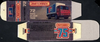 Replika Box - Matchbox Superfast - No.72 New Dodge Delivery Truck