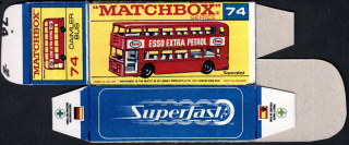 Replika Box - Matchbox Superfast - No.74 Daimler Bus