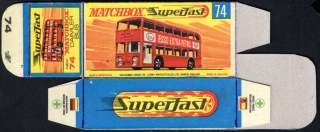 Replika Box - Matchbox Superfast - No.74 Daimler Bus