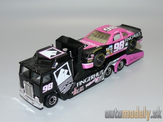 Matchbox - Kenworth Cabover Racing Transporter + Ford Thunderbird