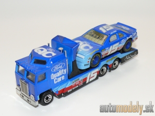 Matchbox - Kenworth Cabover Racing Transporter + Ford Thunderbird