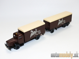 Wiking 886 02 29 - Koffer Lastzug Büssing 8000 "Mundi" - HO 1:87