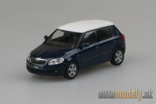 Abrex - Škoda Fabia II (2006) modrá storm metalíza - 1:43