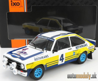 IXO-MODELS - FORD ENGLAND - ESCORT RS MKII TEAM ROTHMANS N 4 RALLY ACROPOLIS 1979 H.MIKKOLA - A.HERTZ - 1:18