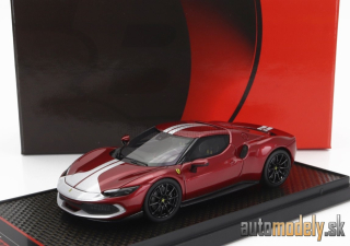 BBR-MODELS - FERRARI - 296 GTB ASSETTO FIORANO 2022 (ROSSO FIORANO - RED MET SILVER) - 1:43