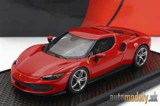 BBR-MODELS - FERRARI - 296 GTB HYBRID 830HP V6 2021 (ROSSO CORSA 322 - RED)  - 1:43