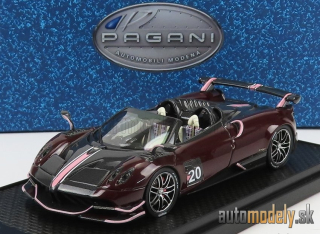 BBR-MODELS - PAGANI - HUAYRA BC N 20 ROADSTER 2017 (BLACK CARBON - RED) - 1:43