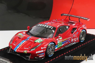 BBR-MODELS - FERRARI - 488 GTE EVO 3.9L TURBO V8 TEAM RISI N 82 LMGTE PRO CLASS 24h LE MANS 2020 S.BOURDAIS - J.GOUNON - O.PLA - 1:43