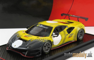 BBR-MODELS - FERRARI - 488 GT MODIFICATA 2020 (YELLOW MAT GREY) - 1:43