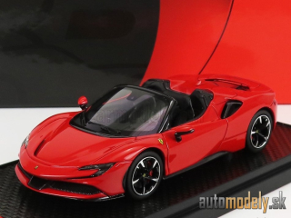 BBR-MODELS - FERRARI - SF90 STRADALE HYBRID SPIDER 1000hp OPEN ROOF 2020 (ROSSO CORSA - RED) - 1:43