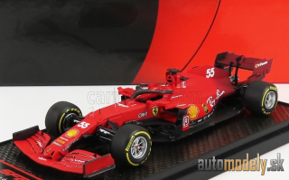 BBR-MODELS - FERRARI - F1 SF21 TEAM SCUDERIA FERRARI MISSION WINNOW N 55 4th EMILIA ROMAGNA ITALY GP - YELLOW TIRES 2021 CARLOS SAINZ - 1:43