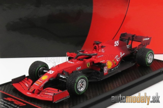 BBR-MODELS - FERRARI - F1 SF21 TEAM SCUDERIA FERRARI MISSION WINNOW N 55 5th EMILIA ROMAGNA ITALY GP (RAIN TIRES) 2021 CARLOS SAINZ JR. - 1:43