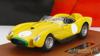 BBR-MODELS - FERRARI - 250TR TESTAROSSA N 0 SPIDER 1957 - CON VETRINA - WITH SHOWCASE (YELLOW) - 1:18