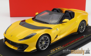 BBR-MODELS - FERRARI - 812 COMPETIZIONE A SPIDER 2022 - CON VETRINA - WITH SHOWCASE (GIALLO TRISTRATO - YELLOW MET) - 1:18