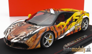 BBR-MODELS - FERRARI - 458 GTB IPE TIGER 2021 - CON VETRINA - WITH SHOWCASE - 1:18