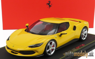 BBR-MODELS - FERRARI - 296 GTB HYBRID 830HP V6 2021 - CON VETRINA - WITH SHOWCASE (GIALLO MODENA - YELLOW)- 1:18