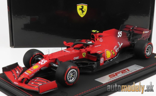 BBR-MODELS - FERRARI - F1 SF21 TEAM SCUDERIA FERRARI MISSION WINNOW N 55 5th EMILIA ROMAGNA ITALY GP - SOFT RED TIRES 2021 CARLOS SAINZ JR. - CON VETRINA - WITH SHOWCASE - 1:18