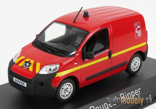 NOREV - PEUGEOT - BIPPER VAN FIRE ENGINE 2009 (RED YELLOW) - 1:43