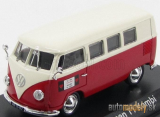 NOREV - VOLKSWAGEN - T1 MINIBUS AUTOVERHUUR ROTTERDAM 1958 (RED WHITE) - 1:43