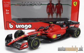 BURAGO - FERRARI - F1 SF-23 TEAM SCUDERIA FERRARI N 55 SEASON 2023 CARLOS SAINZ - 1:18