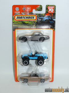 Matchbox HLC08 - Set 3 automobilov Blue Highways III