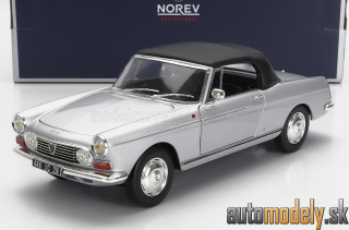 Norev - PEUGEOT - 404 CABRIOLET 1967 - SILVER - 1:18