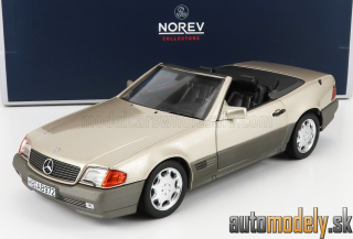 Norev - MERCEDES BENZ - SL-CLASS SL500 CABRIOLET 1989 - SMOKE SILVER MET - 1:18