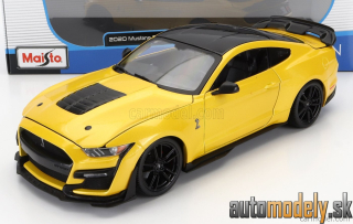 Maisto - FORD USA - MUSTANG SHELBY GT500 COUPE 2020 - YELLOW BLACK - 1:18