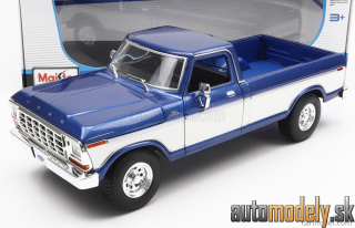 Maisto - FORD USA - F-150 PICK-UP 1979 - BLUE WHITE - 1:18