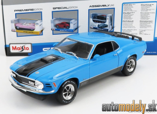 Maisto - FORD USA - MUSTANG MACH-1 COUPE 1970 - BLUE BLACK - 1:18