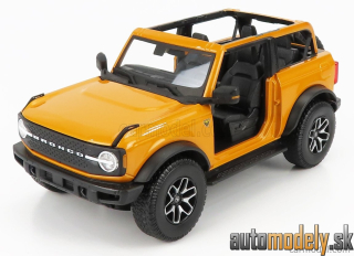 Maisto - FORD USA - BRONCO BADLANDS WITHOUT DOORS 2021 - YELLOW MET - 1:18