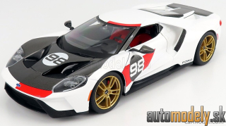Maisto - FORD USA - GT N 98 DAYTONA LIVERY 2021 - WHITE BLACK - 1:18
