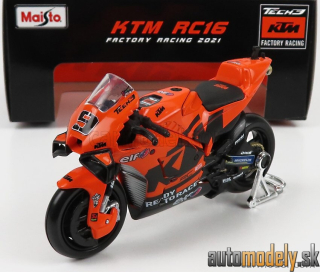 Maisto - KTM - RC16 TECH3 KTM FACTORY RACING TEAM N 9 MOTOGP 2021 DANILO PETRUCCI - ORANGE BLACK - 1:18