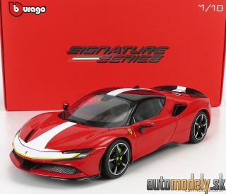 Bburago - FERRARI - SF90 STRADALE HYBRID 1000hp ASSETTO FIORANO 2019 - RED BLACK WHITE - 1:18