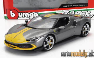 Bburago - FERRARI - 296 GTB ASSETTO FIORANO 2022 - GREY YELLOW - 1:18