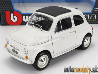 Bburago - FIAT - 500F CLOSED ROOF 1965 - WHITE - 1:18