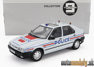 Triple9 - RENAULT R19 FRANCE POLICE 1994 WHITE RED BLUE - 1:18