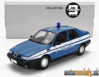 Triple9 - ALFA ROMEO 155 POLIZIA (POLICE) 1996 BLUE WHITE - 1:18