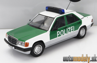 Triple9 - MERCEDES BENZ 190E (W201) POLIZEI GERMANY 1993 WHITE GREEN - 1:18