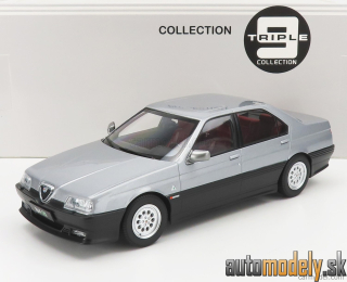 Triple9 - ALFA ROMEO 164 Q4 1994 DARK RED INTERIOR SILVER GREY - 1:18