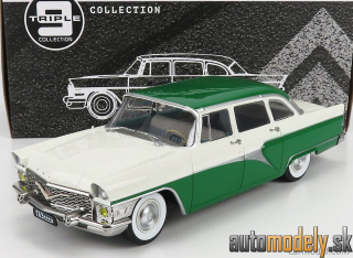Triple9 - GAZ 13 Čajka 1959 zeleno biela - 1:18