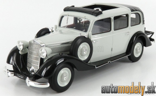 Triple9 - MERCEDES BENZ 260D PULLMAN LANDAULET OPEN ROOF 1936 GREY BLACK - 1:18