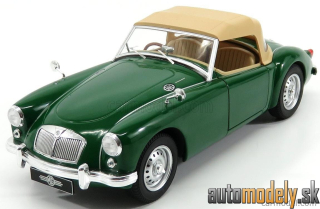 Triple9 - MG MGA MKI TWIN CAM SPIDER SOFT-TOP CLOSED 1959 GREEN CREAM - 1:18