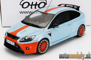 OttOmobile - FORD ENGLAND FOCUS RS MKII 2010 - 24h LE MANS TRIBUTE LIGHT BLUE ORANGE - 1:18