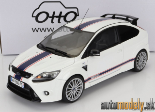 OttOmobile - FORD ENGLAND FOCUS RS MKII 2010 - 24h LE MANS TRIBUTE WHITE BLACK - 1:18